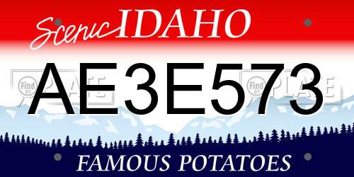 AE3E573 Idaho License Plate