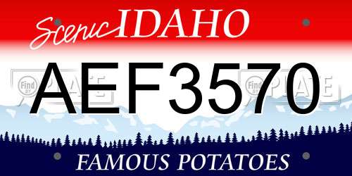 AEF3570 Idaho License Plate