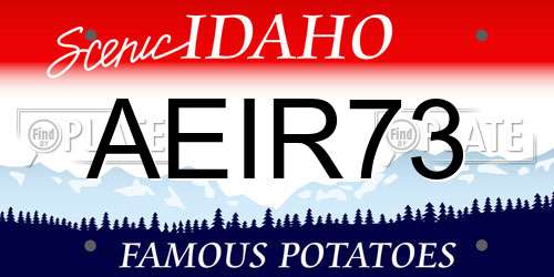 AEIR73 Idaho License Plate