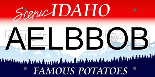 AELBBOB Idaho License Plate