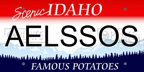 AELSSOS Idaho License Plate