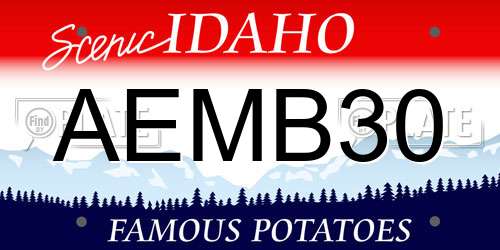 AEMB30 Idaho License Plate