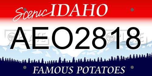 AEO2818 Idaho License Plate