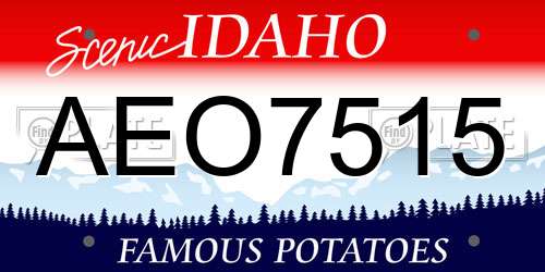 AEO7515 Idaho License Plate