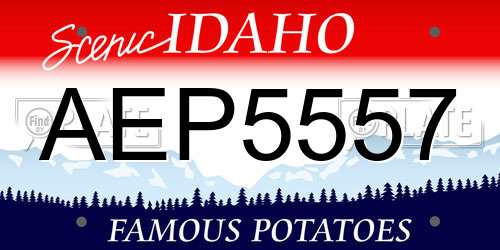 AEP5557 Idaho License Plate