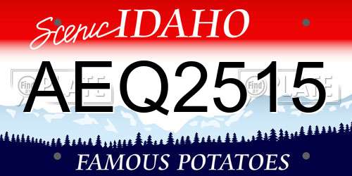 AEQ2515 Idaho License Plate
