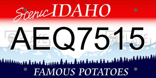 AEQ7515 Idaho License Plate