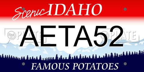 AETA52 Idaho License Plate