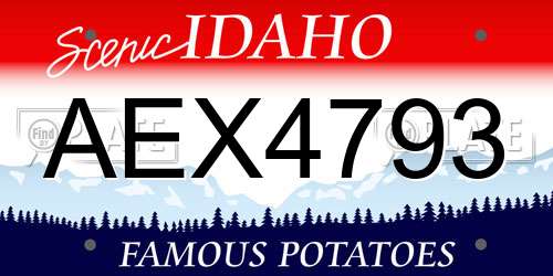 AEX4793 Idaho License Plate