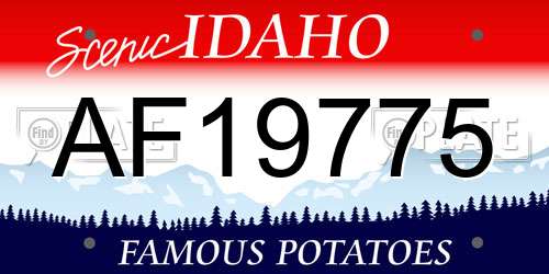 AF19775 Idaho License Plate