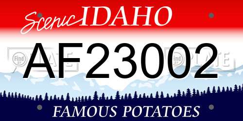 AF23002 Idaho License Plate