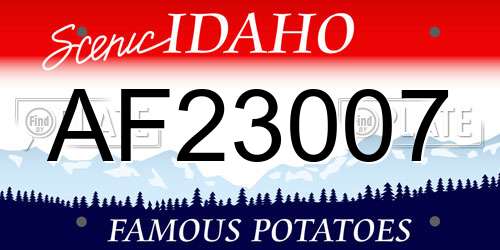 AF23007 Idaho License Plate