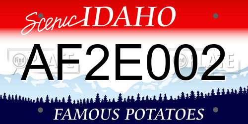 AF2E002 Idaho License Plate