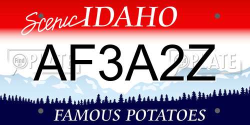 AF3A2Z Idaho License Plate