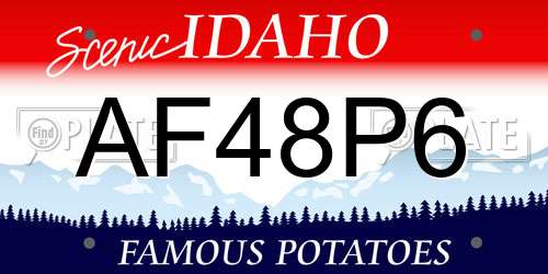 AF48P6 Idaho License Plate