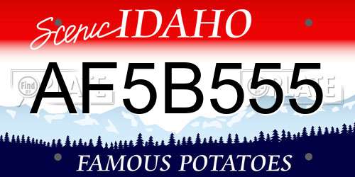 AF5B555 Idaho License Plate