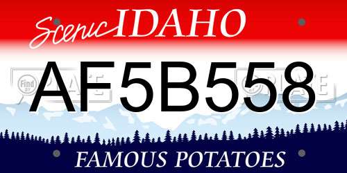 AF5B558 Idaho License Plate