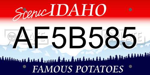 AF5B585 Idaho License Plate