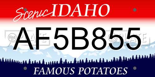AF5B855 Idaho License Plate