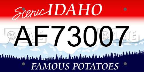AF73007 Idaho License Plate