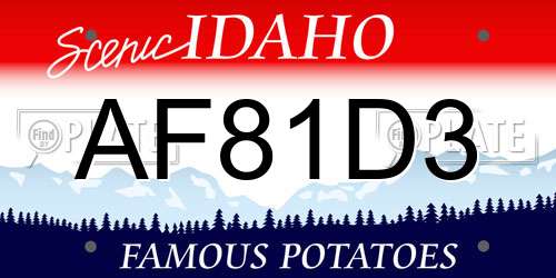 AF81D3 Idaho License Plate