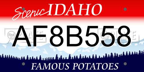 AF8B558 Idaho License Plate