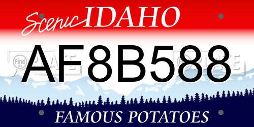AF8B588 Idaho License Plate