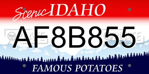 AF8B855 Idaho License Plate