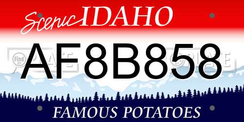 AF8B858 Idaho License Plate
