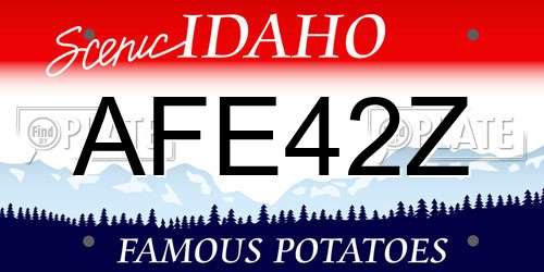 AFE42Z Idaho License Plate