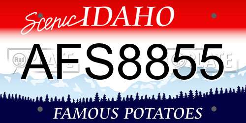 AFS8855 Idaho License Plate
