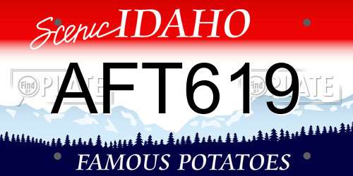 AFT619 Idaho License Plate