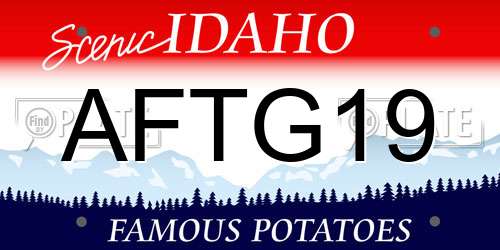 AFTG19 Idaho License Plate
