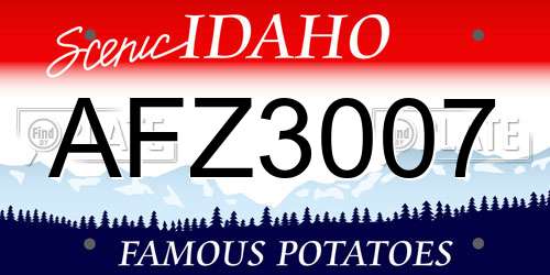 AFZ3007 Idaho License Plate