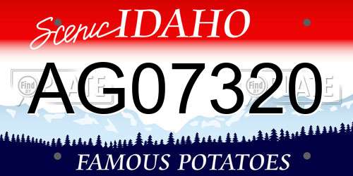 AG07320 Idaho License Plate