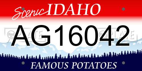 AG16042 Idaho License Plate