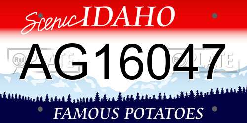 AG16047 Idaho License Plate