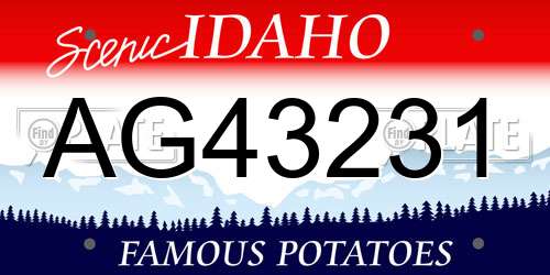 AG43231 Idaho License Plate