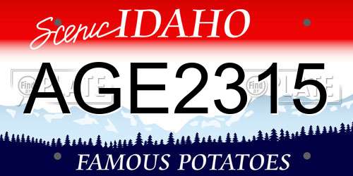 AGE2315 Idaho License Plate