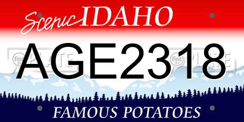 AGE2318 Idaho License Plate