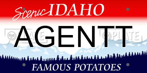 AGENTT Idaho License Plate