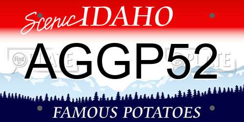 AGGP52 Idaho License Plate