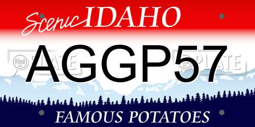 AGGP57 Idaho License Plate
