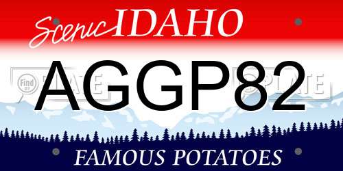 AGGP82 Idaho License Plate