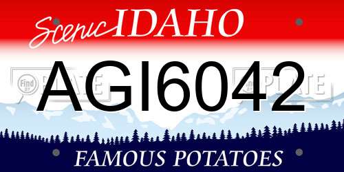 AGI6042 Idaho License Plate