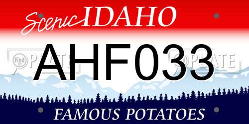 AHF033 Idaho License Plate