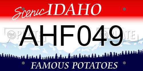 AHF049 Idaho License Plate
