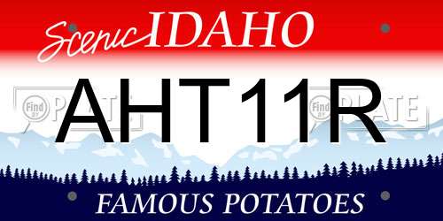 AHT11R Idaho License Plate