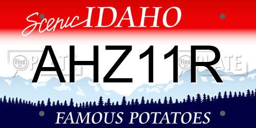 AHZ11R Idaho License Plate