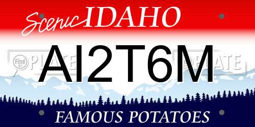 AI2T6M Idaho License Plate